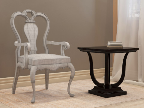 Dining Chair 002 Model 3D