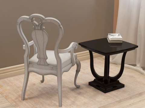 Dining Chair 002 Model 3D