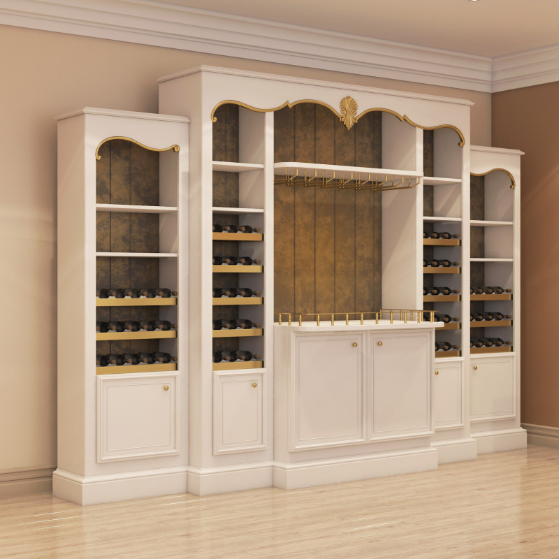 Classic Wine Cabinet 001 3D Model .c4d .max .obj .3ds .fbx .stl .blend 