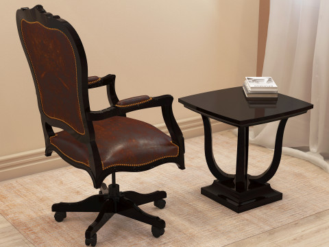Office Manager Chair 001 3D मॉडल
