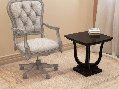 Office Manager Chair 001 3D मॉडल