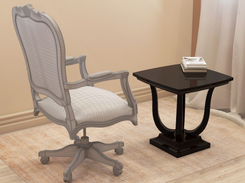 Office Manager Chair 001 3D मॉडल