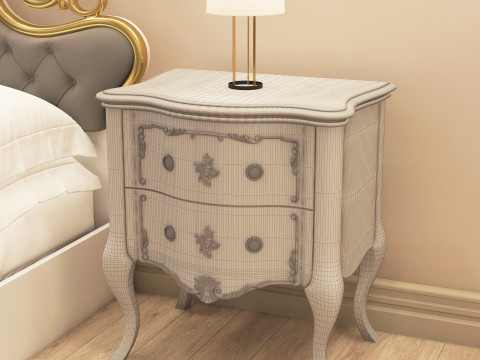 Classic Nightstand 001 3Dモデル