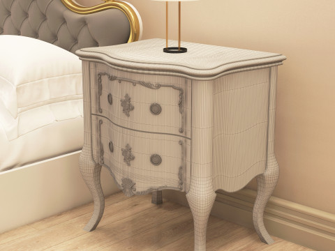 Classic Nightstand 001 3Dモデル