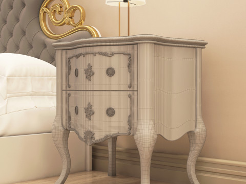 Classic Nightstand 001 3Dモデル