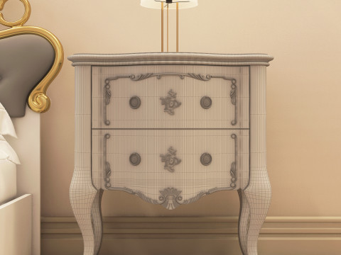 Classic Nightstand 001 3Dモデル