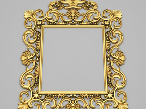 Classic Frame Mirror 006 3D Model