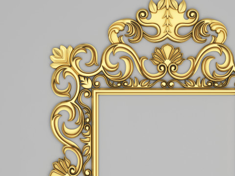 Classic Frame Mirror 006 3D Model