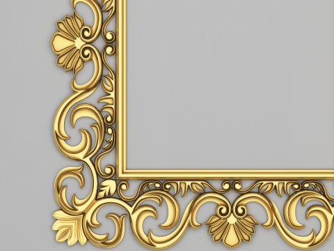 Classic Frame Mirror 006 3D Model
