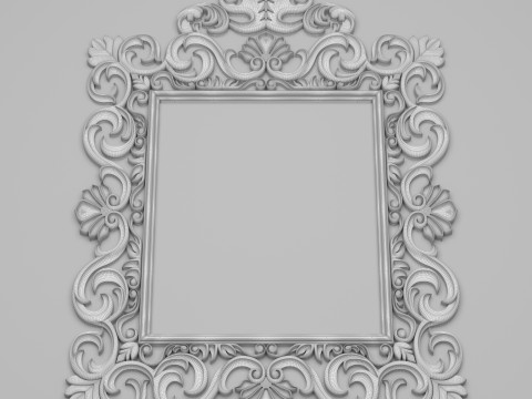 Classic Frame Mirror 006 3D Model