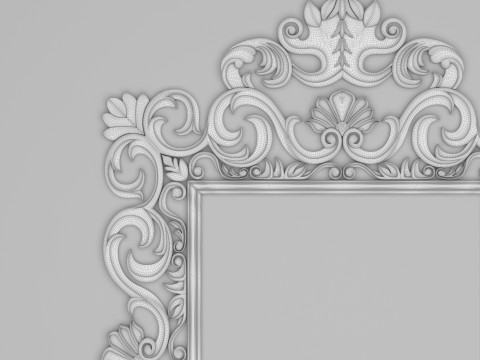 Classic Frame Mirror 006 3D Model