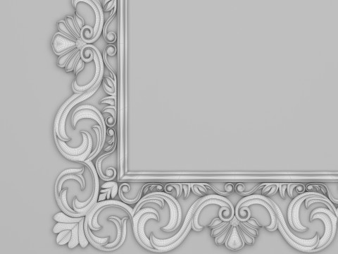 Classic Frame Mirror 006 3D Model