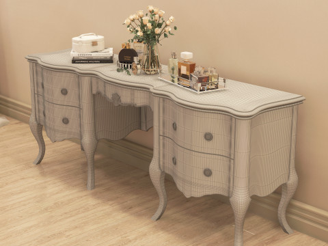 Classic Makeup Table 001 Modelo 3D