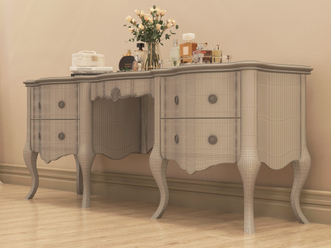 Classic Makeup Table 001 Modelo 3D
