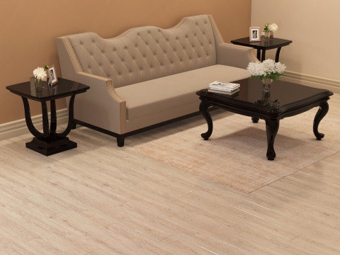 Chesterfield Fabric Sofa 001 3D 模型