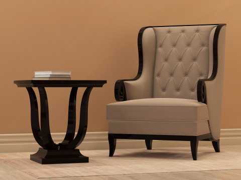 Chesterfield Fabric Berjer 001 Modèle 3D