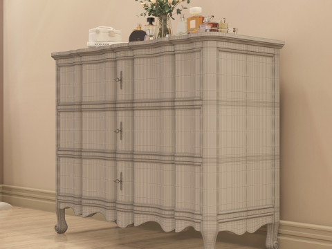 Classic Makeup Table 002 Modelo 3D