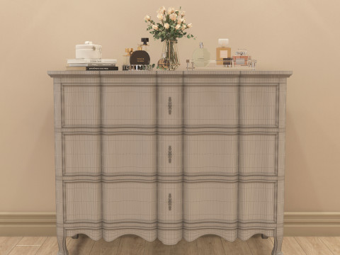 Classic Makeup Table 002 Modelo 3D