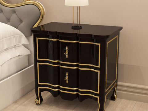 Classic Nightstand 002 3D Model
