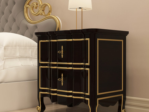 Classic Nightstand 002 Model 3D