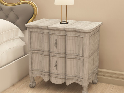 Classic Nightstand 002 Model 3D