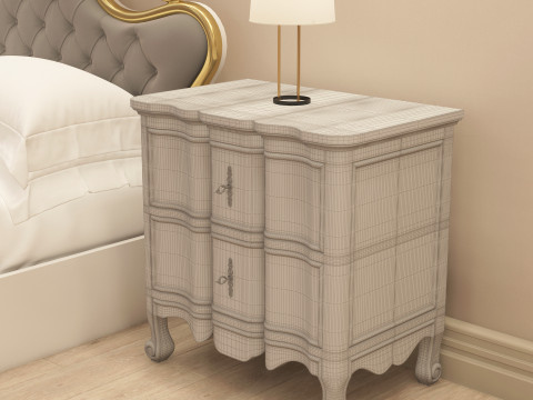 Classic Nightstand 002 Model 3D