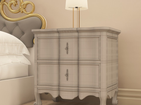 Classic Nightstand 002 Model 3D