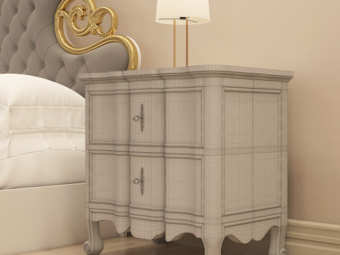 Classic Nightstand 002 Model 3D