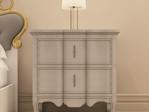 Classic Nightstand 002 Model 3D
