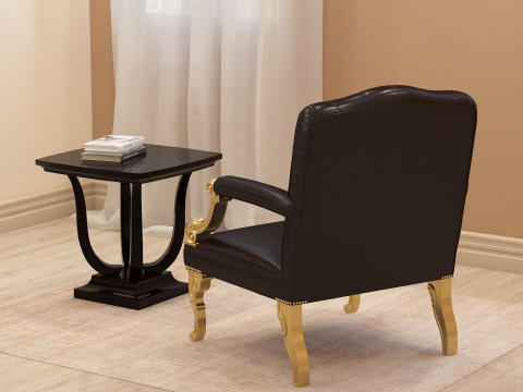 Chesterfield Leather Berjer 001 Modèle 3D