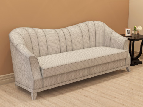 Fabric Sofa 001 Model 3D