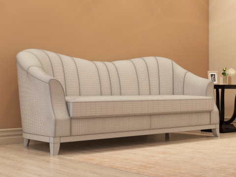 Fabric Sofa 001 Model 3D