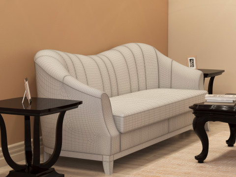 Fabric Sofa 001 Model 3D