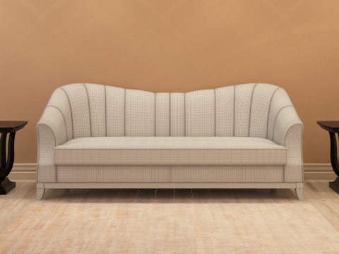 Fabric Sofa 001 Model 3D