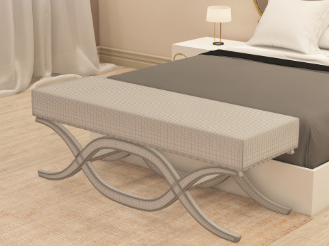 Bedroom Pouf 001 Modello 3D