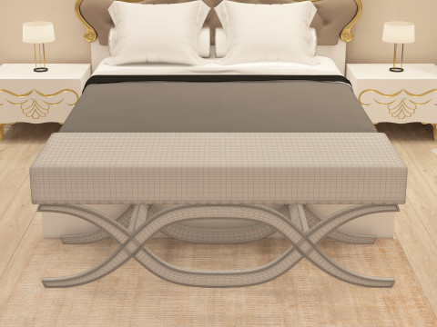 Bedroom Pouf 001 Modello 3D