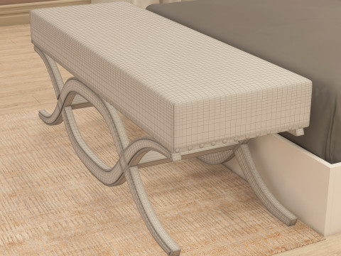 Bedroom Pouf 001 Modello 3D