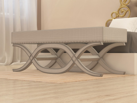 Bedroom Pouf 001 Modello 3D