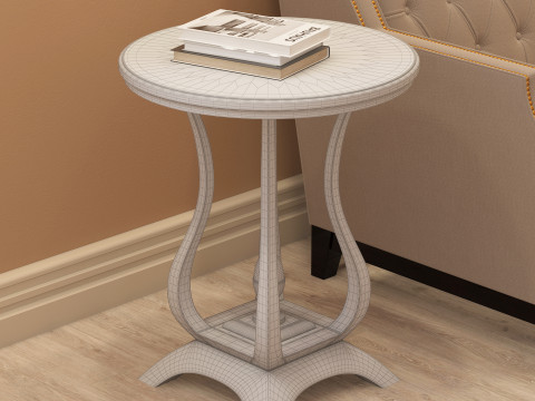 Classic Side Table 002 3D Model
