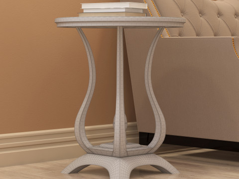 Classic Side Table 002 3D Model