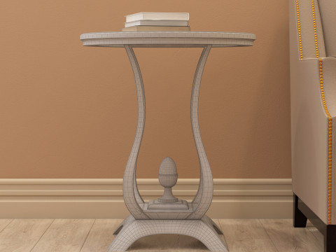 Classic Side Table 002 3D Model