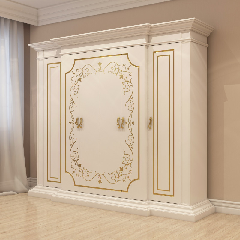 Classic Wardrobe 001 3D Модель .c4d .max .obj .3ds .fbx .stl .blend 