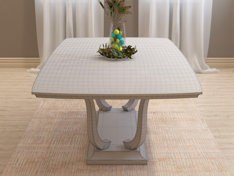 Dining Table 001 3D Model