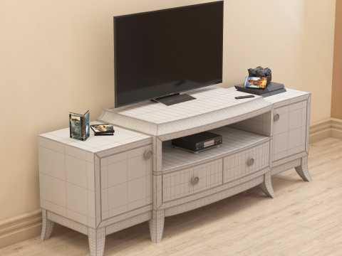 Modern TV Unit 001 Modelo 3D