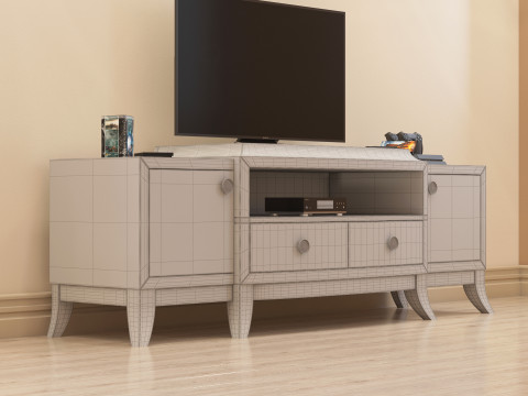 Modern TV Unit 001 Modelo 3D