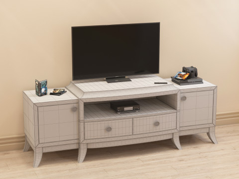 Modern TV Unit 001 Modelo 3D