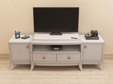 Modern TV Unit 001 Modelo 3D