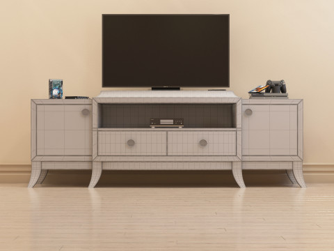 Modern TV Unit 001 Modelo 3D
