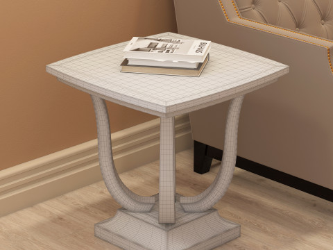 Modern Side Table 001 3D Model