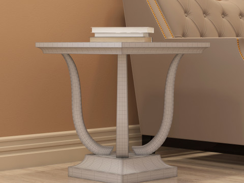 Modern Side Table 001 3D Model